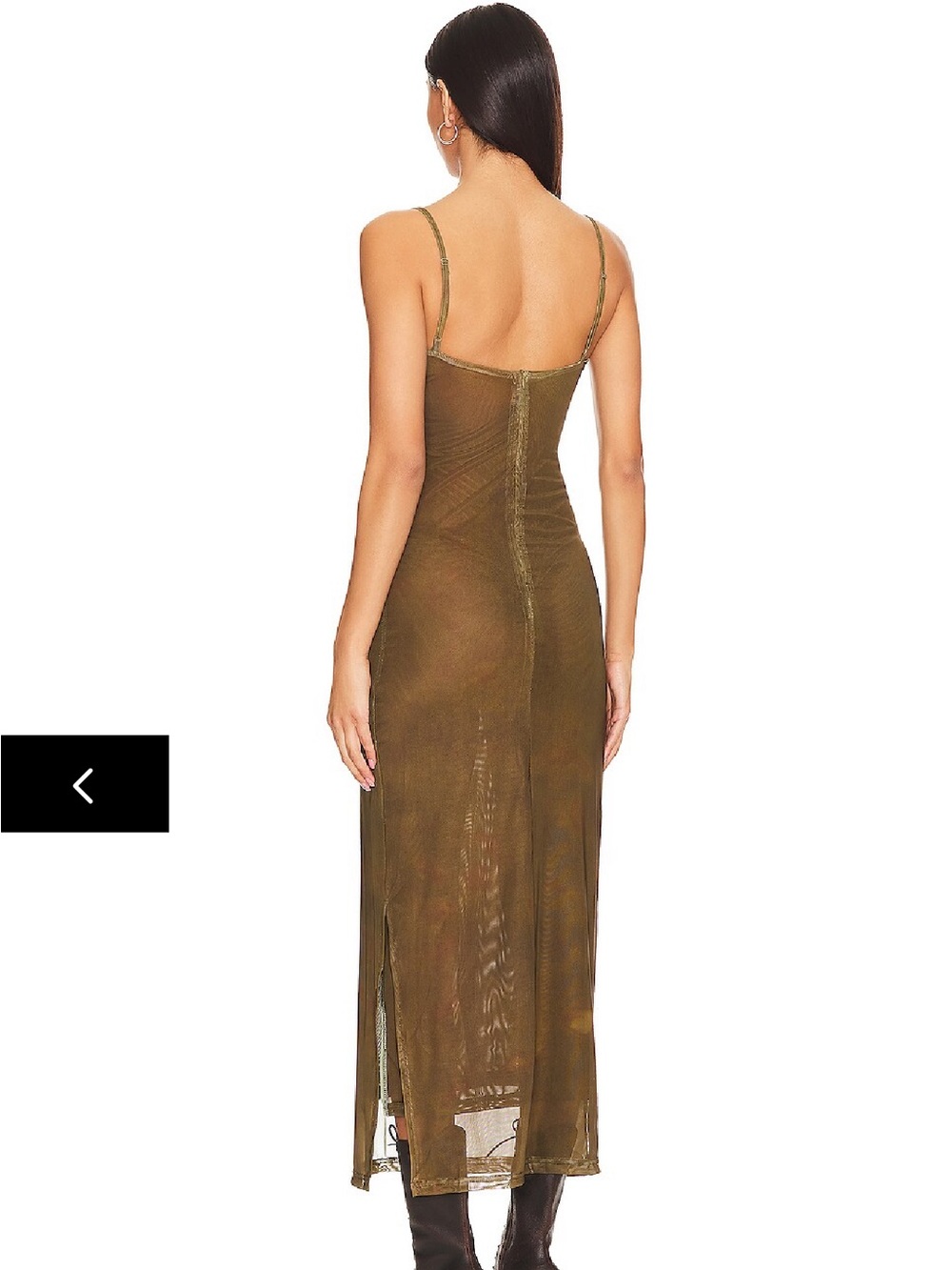 superdown Olive Butterfly Slip Maxi Dress - Picture 3 of 7